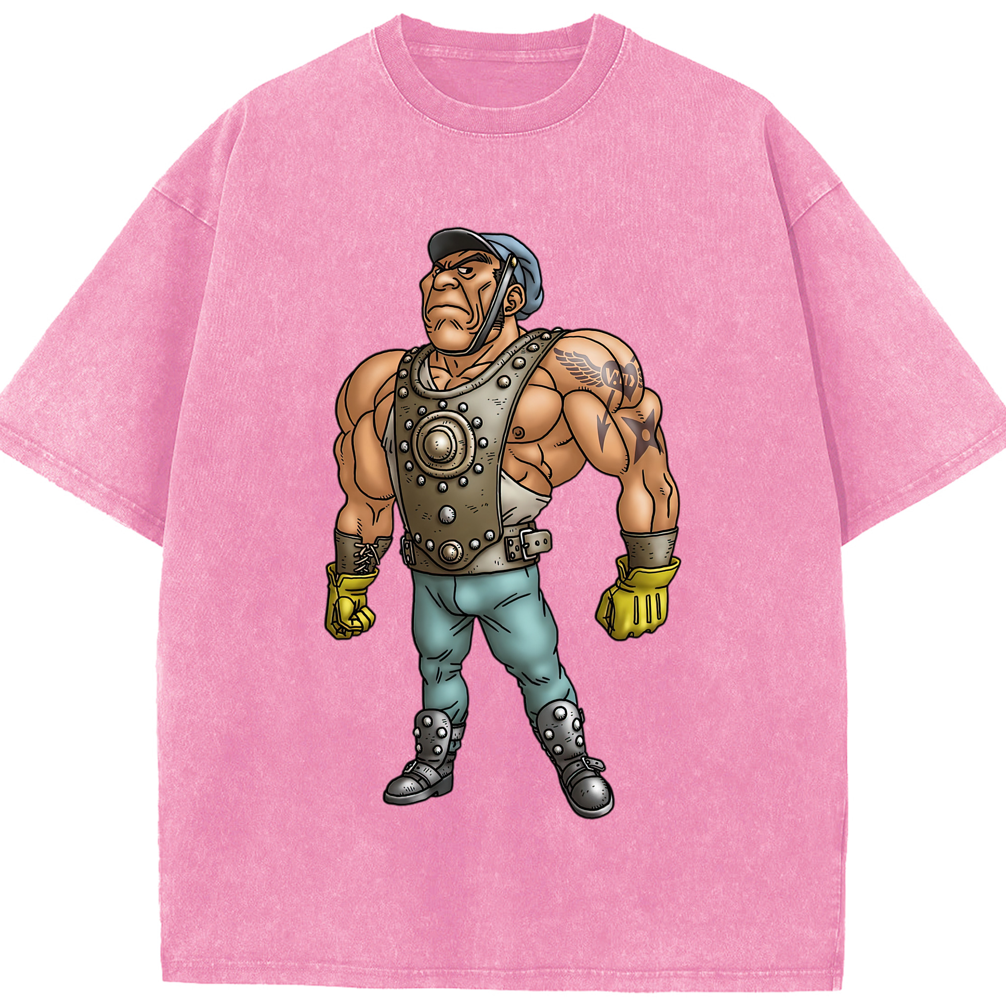 （画像用） ドラゴンクエスト Doragon Kuesuto Dragon Quest 綿100% ヴィンテージ風 半袖Tシャツ（フロントプリント）